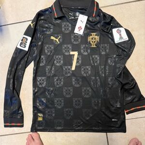 Puma long sleeve world cup cr7 cristiano ronaldo portugal soccer jersey